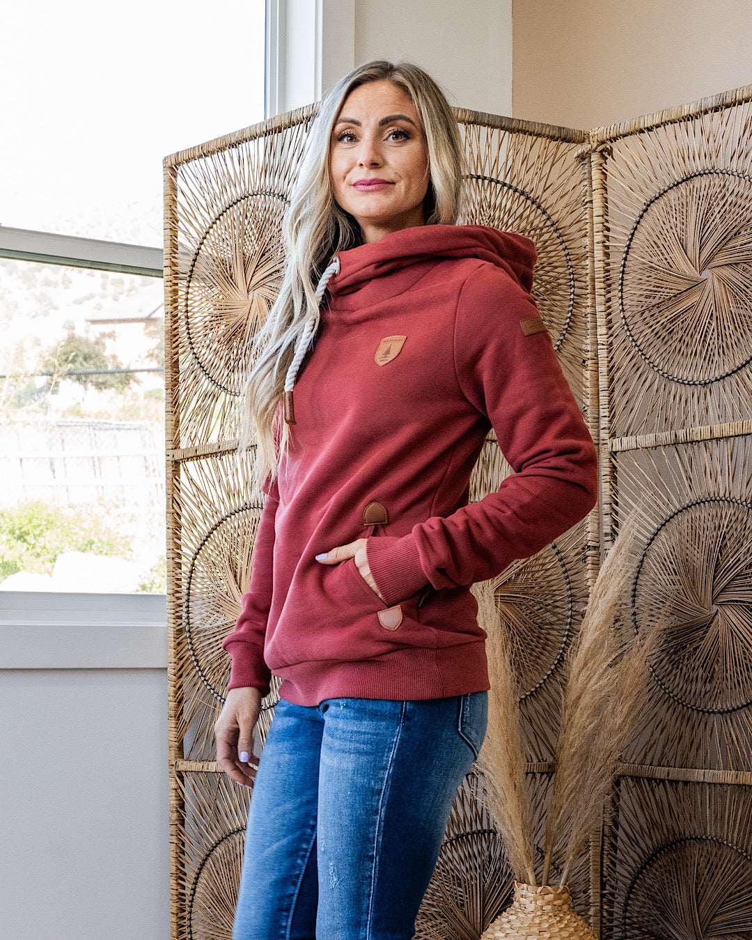 Wanakome Artemis Hoodie - Rustic Red  Wanakome   