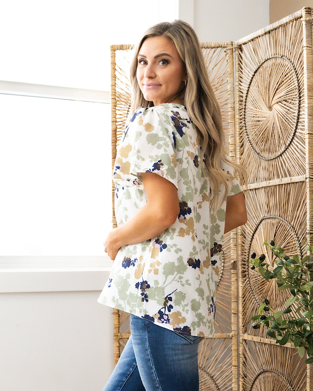 Sophie Sage Floral Flutter Sleeve Top FINAL SALE  Sew In Love   