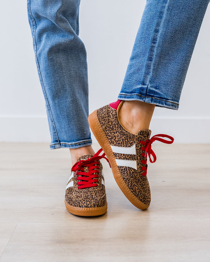 NEW! Corkys Heads Up Sneakers - Mini Leopard Corkys Footwear