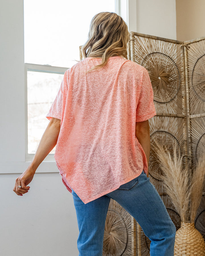 Laura Asymmetrical Top - Coral Heimish