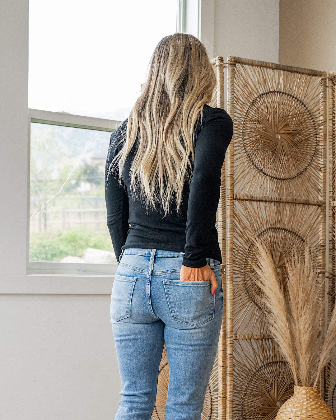 NEW! Elle Long Sleeve Knit Top - Black Be Cool