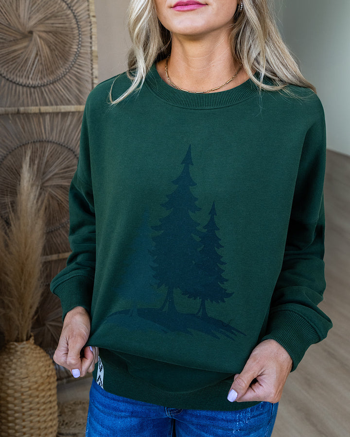 Wanakome Lone Pines Sweatshirt - Deep Forest Wanakome