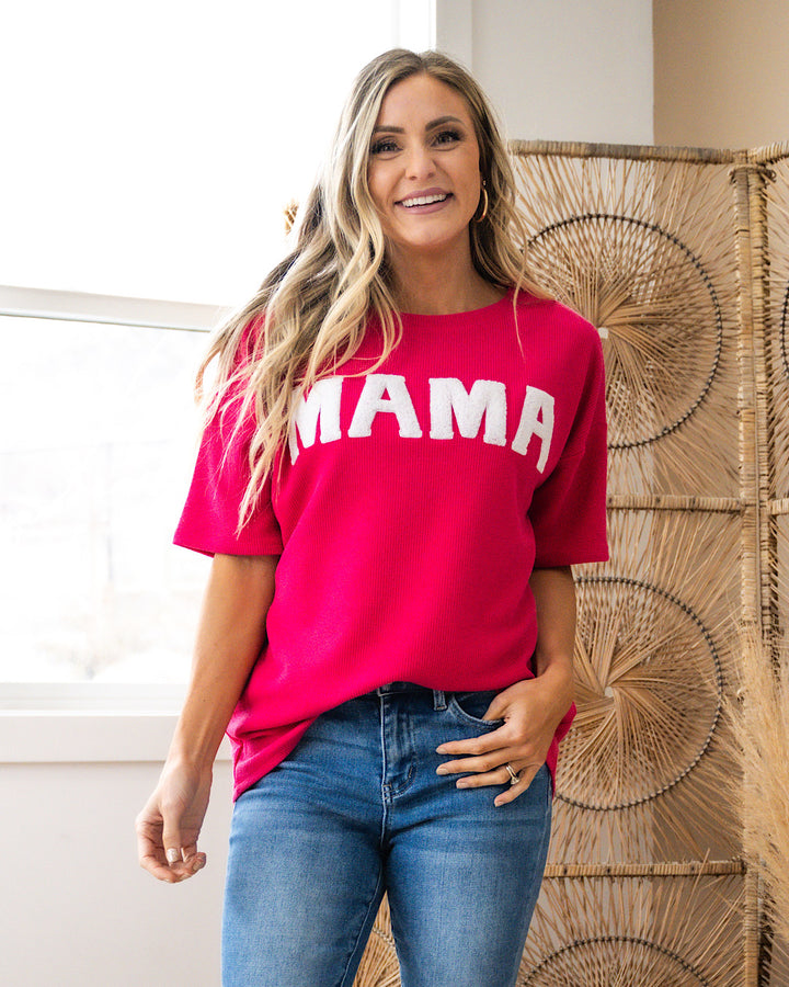 Mama Ribbed Fuchsia Top FINAL SALE  Haptics   