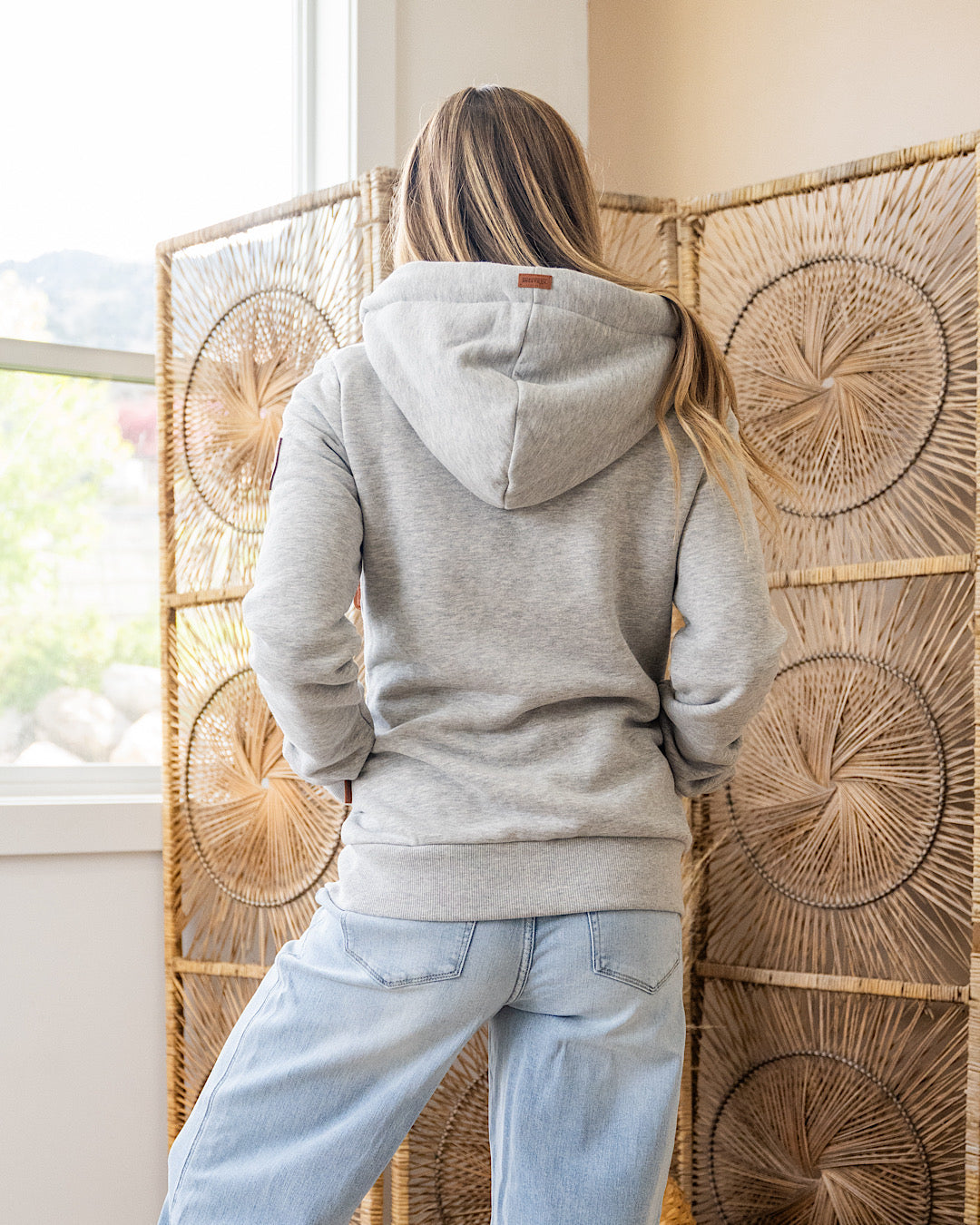 Wanakome Seastar Full Zip Hoodie - Light Heather Gray Wanakome