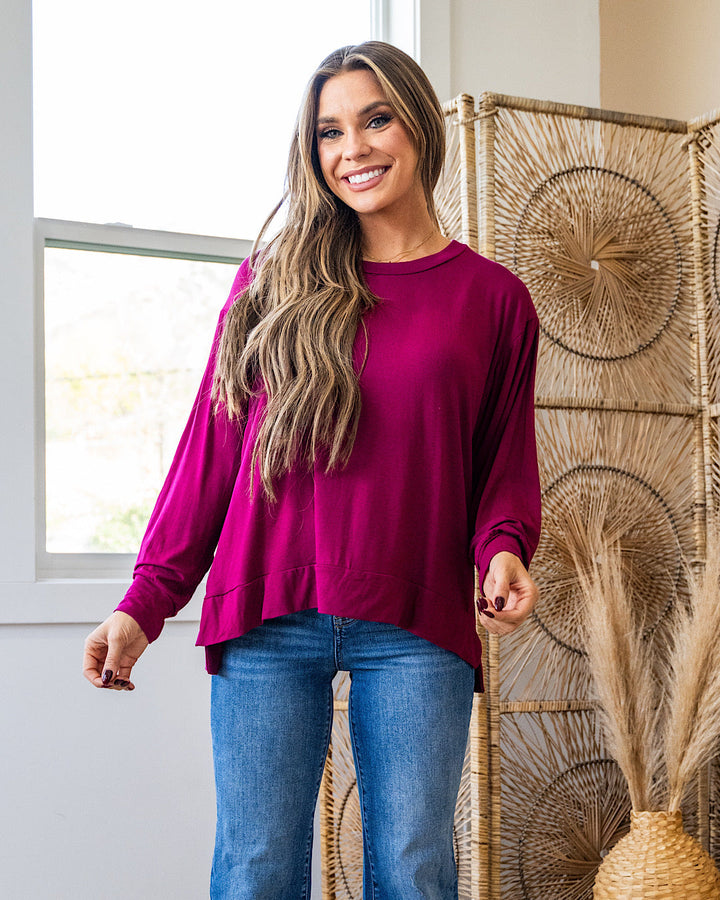 DOORBUSTER! Dolman Sleeve Top - Magenta