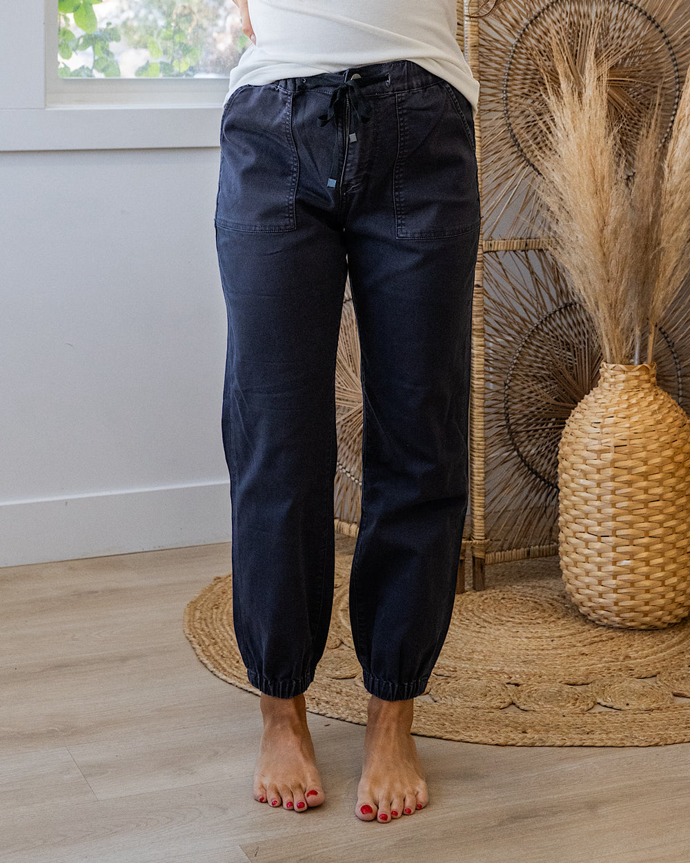 Mica Notice Me Jogger Jeans - Charcoal Gray Mica Denim