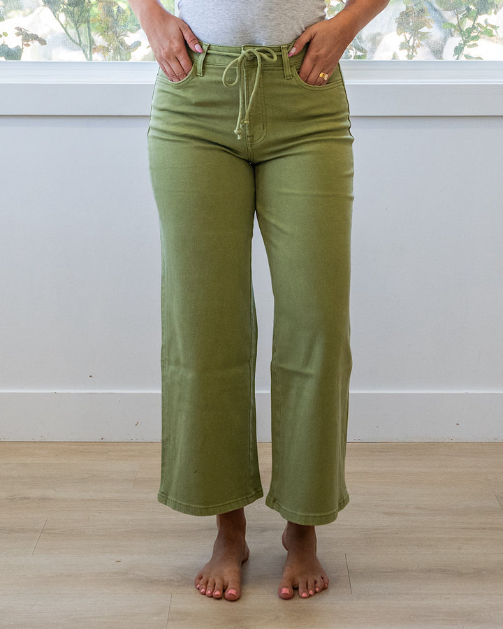 Vervet Kacie Cropped Wide Leg Jeans - Color Options Available! Lovervet Eucaplytus