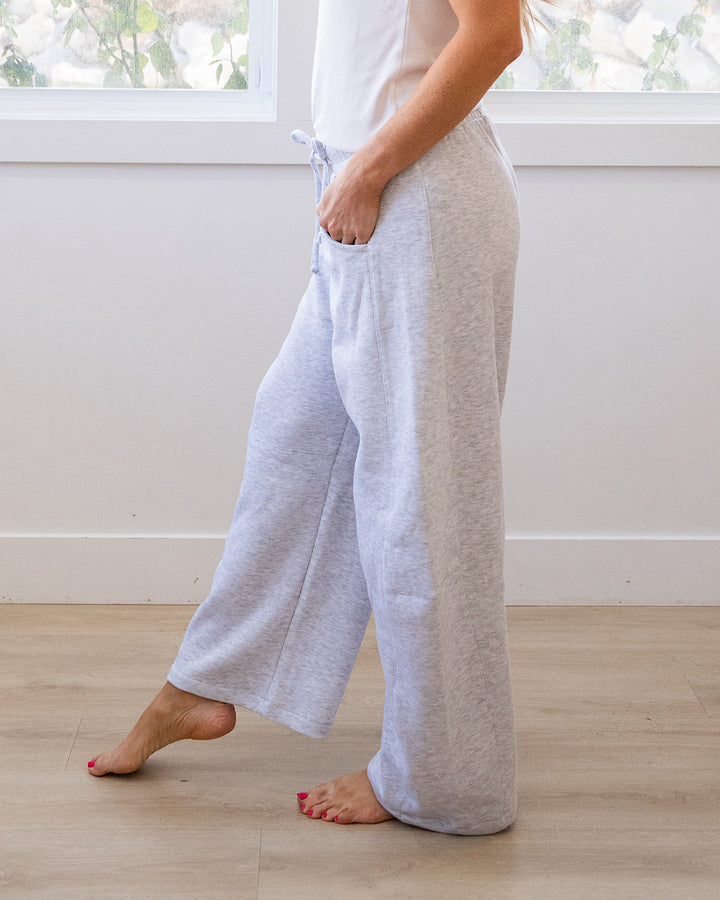 NEW! Micael Barrel Leg Lounge Pants - Ice Gray Reflex