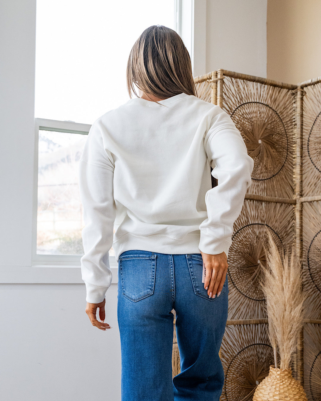 NEW! Cozy Crewneck Sweatshirt - Off White Zenana