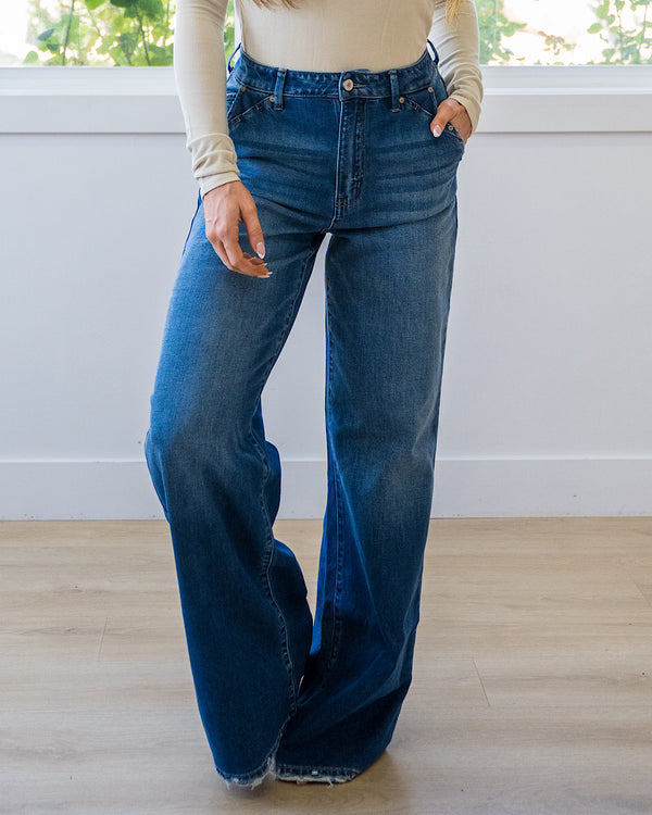 NEW! KanCan Take Away Wide Leg Trouser Jeans KanCan