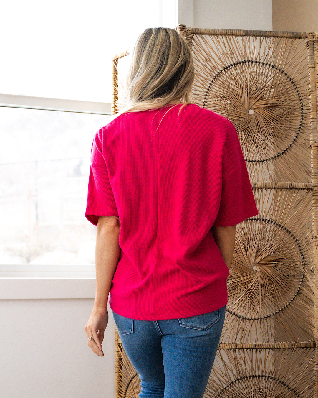 NEW! Mama Ribbed Fuchsia Top  Haptics   