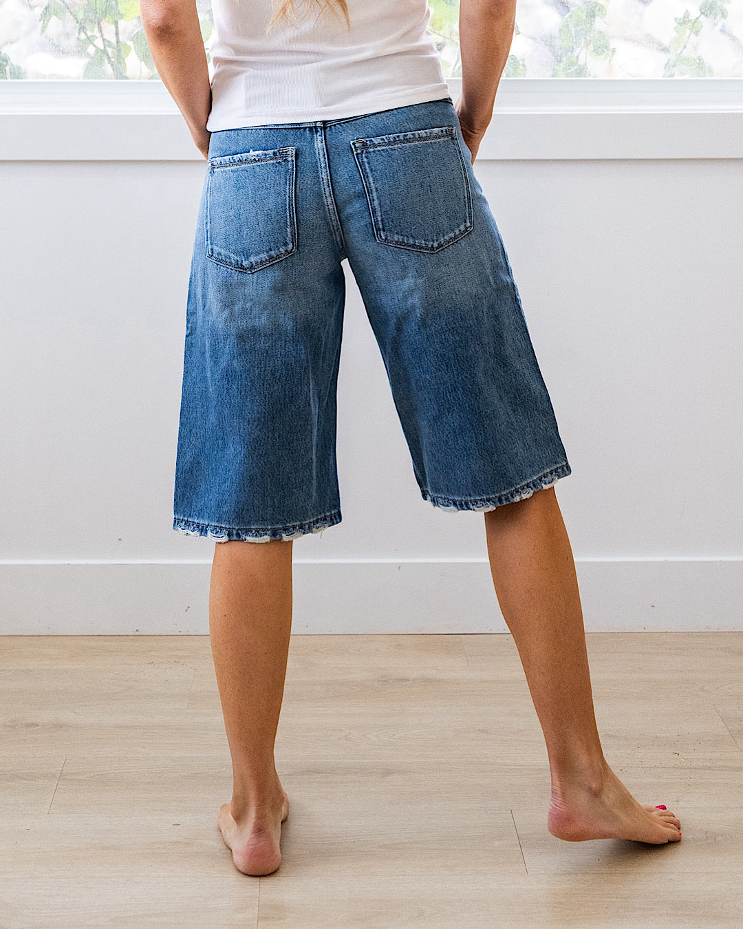 NEW! KanCan Penelope Slung Baggy Jean Shorts KanCan