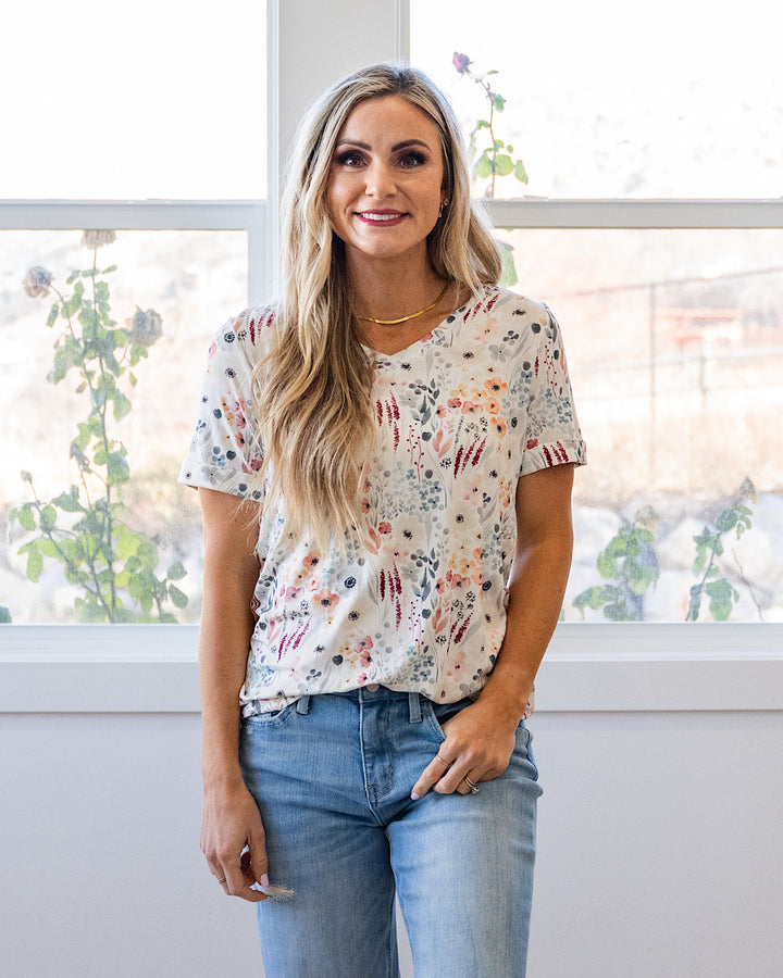 NEW! Sophie V Neck Top - Wildflower Gardens Michelle Mae