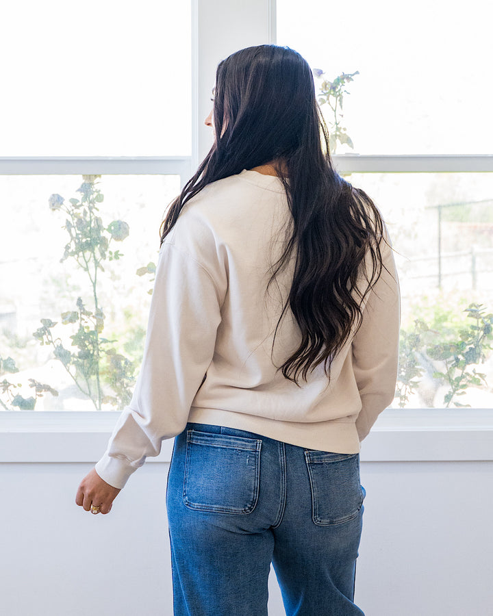 NEW! USA Ivory Sweatshirt Tres Bien