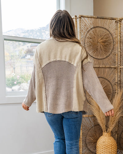 Grandpa Sweater Knit Cardigan - Stone Heyson