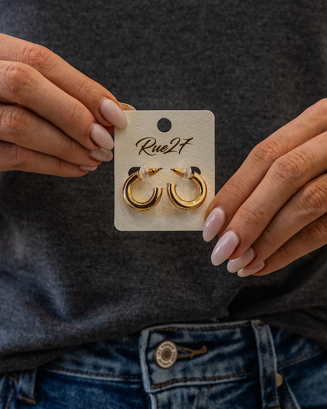 NEW! Bold Brass Hollow Hoop Earrings - Gold
