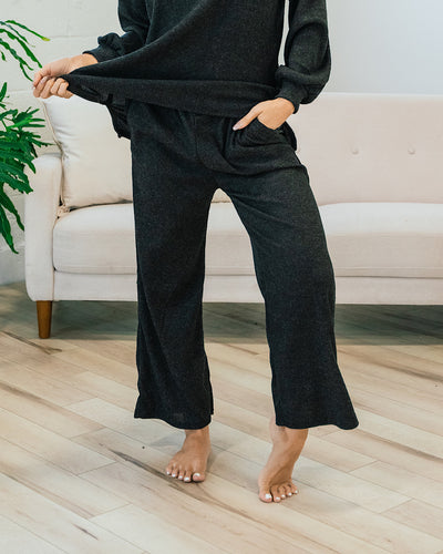 Charcoal Ribbed Comfy Bottoms FINAL SALE  Lovely Melody   