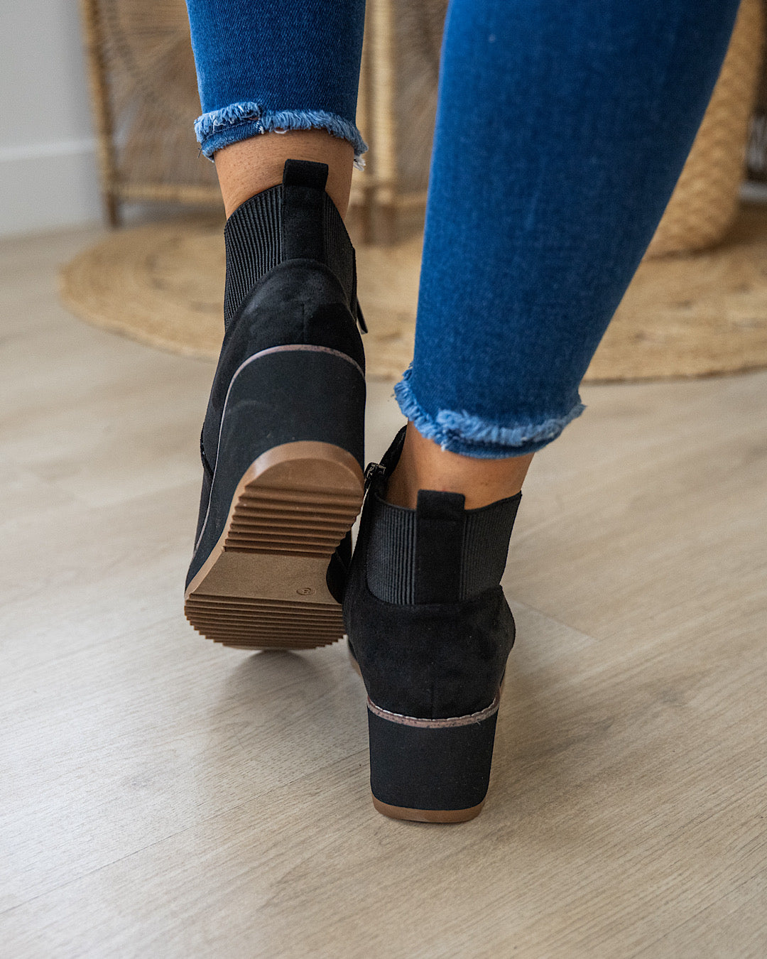 NEW! Corkys Apple Sauced Wedge Booties - Black Corkys Footwear