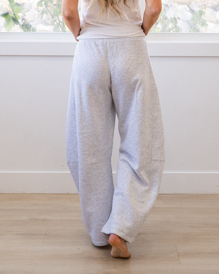 NEW! Micael Barrel Leg Lounge Pants - Ice Gray Reflex