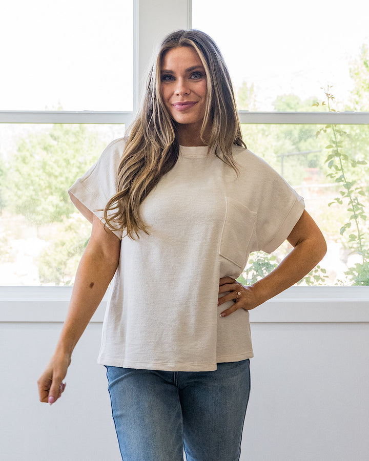 Charlotte Short Sleeve Pocket Top - Color Options Available!