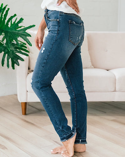 KanCan Esther Released Hem Distressed Skinny Jeans FINAL SALE  KanCan   