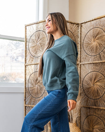 NEW! Cozy Crewneck Sweatshirt - Ash Jade Zenana