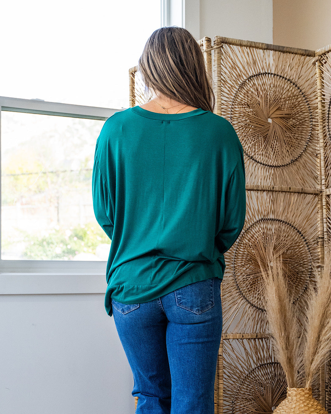 DOORBUSTER! Dolman Sleeve Top - Hunter Green