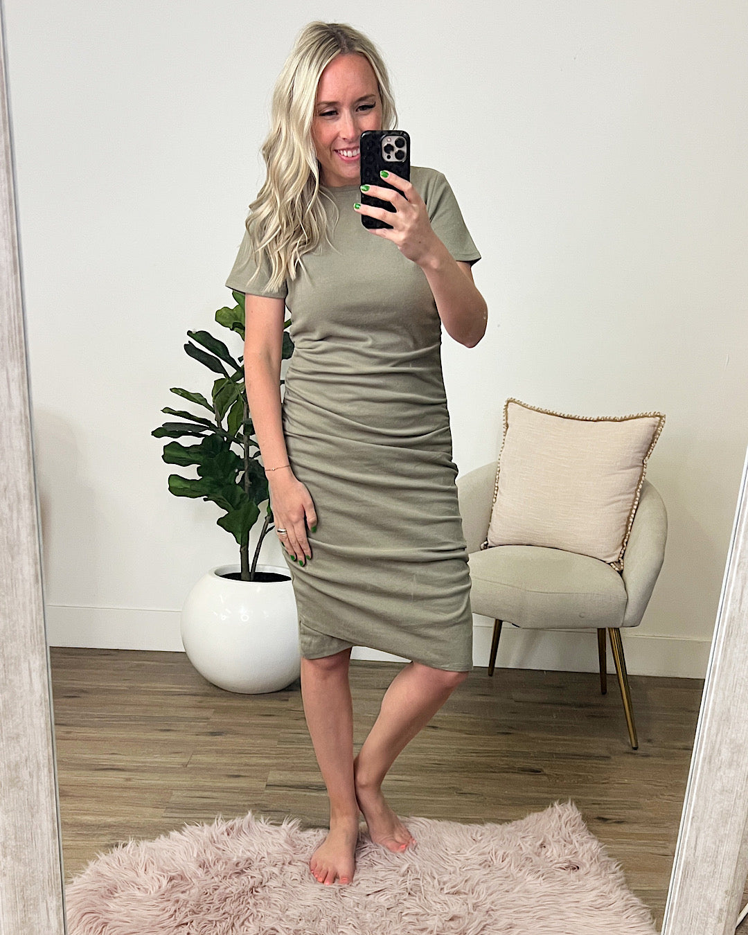 Ampersand Ave Better than Basics Dress - Green  Ampersand Ave   