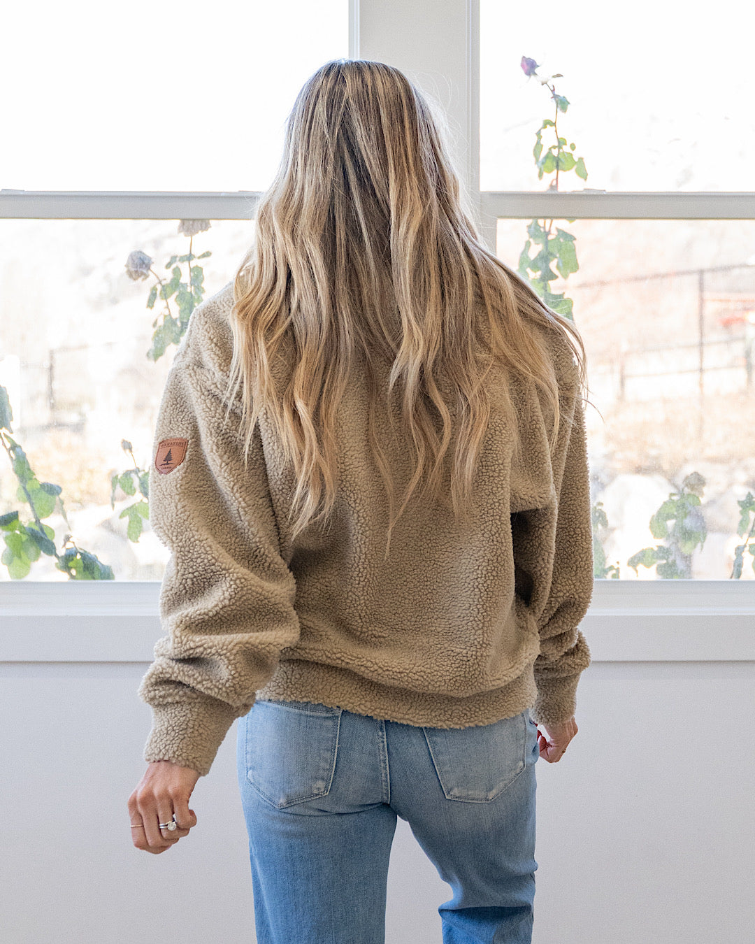 NEW! Wanakome Tamsin Sherpa Zip Up Jacket - Stone Wanakome