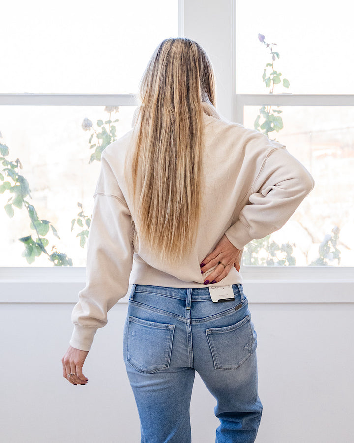 NEW! Dakota Half Zip Pullover - Beige