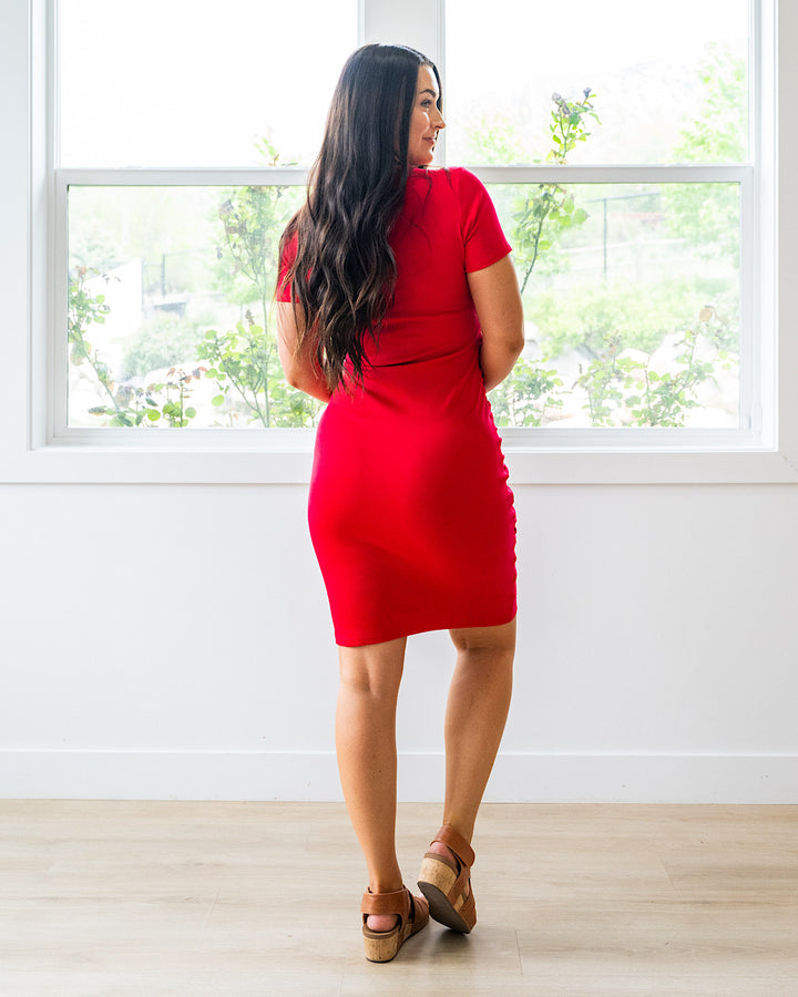 NEW! Ampersand Ave Better Than Basics Dress - Red Ampersand Ave