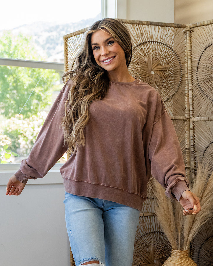 Never Better Sweatshirt - Color Options Available! Double Zero Chestnut