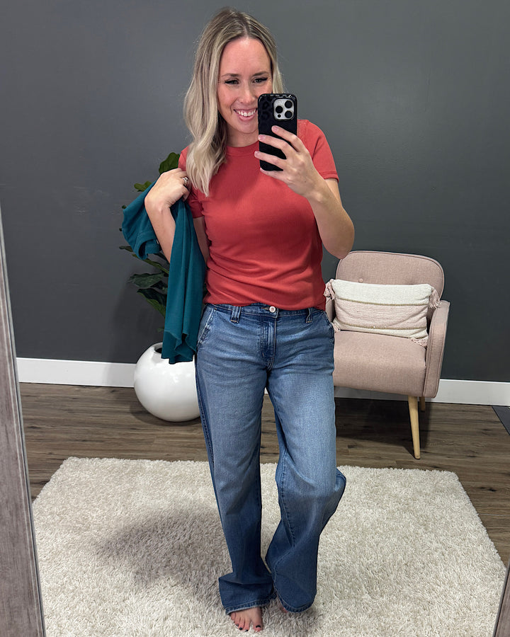 NEW! Brenley Ribbed Knit Top - Terracotta Wishlist