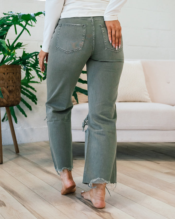 Vervet Beetle 90's Crop Flare Jeans  Vervet   