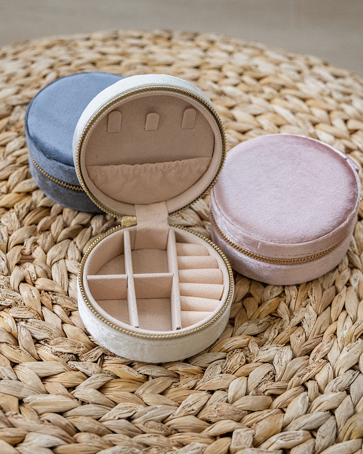 Velvet Circular Jewelry Case - 3 Options