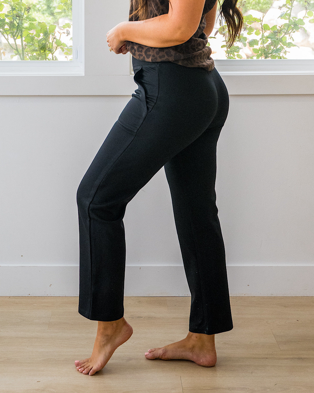 NEW! The Work Straight Pants - Black Michelle Mae