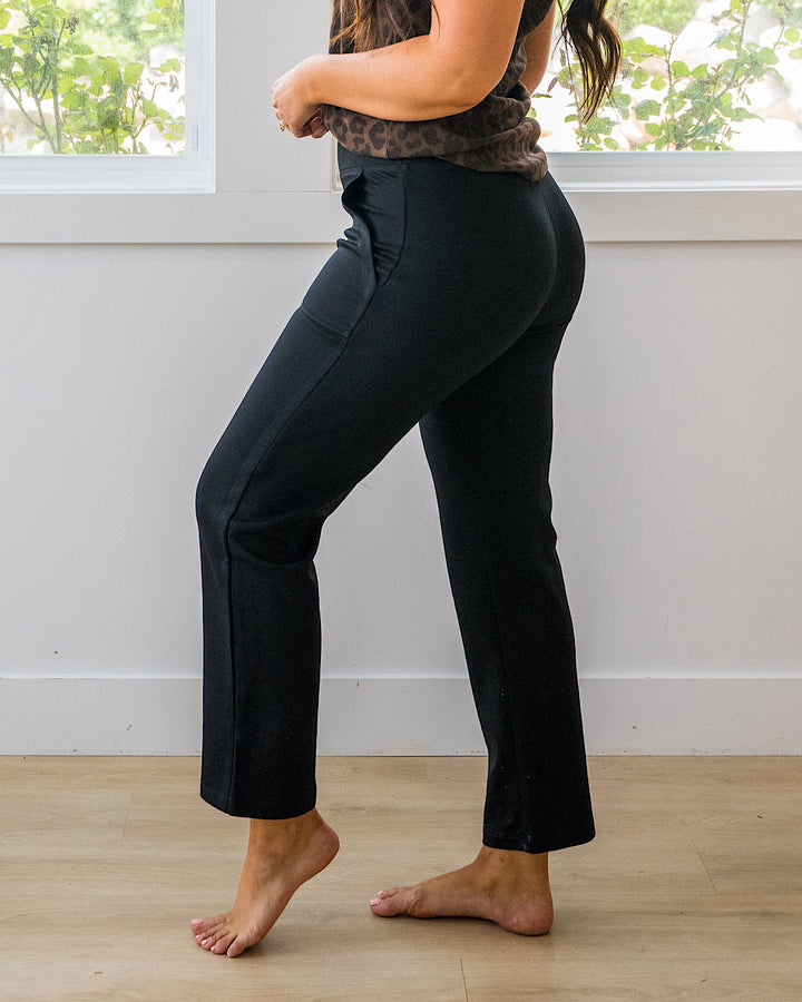 NEW! The Work Straight Pants - Black Michelle Mae