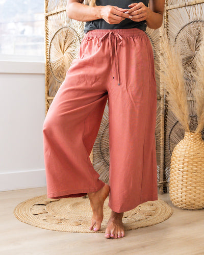 Auburn Linen Wide Leg Cropped Pants FINAL SALE  Be Cool   