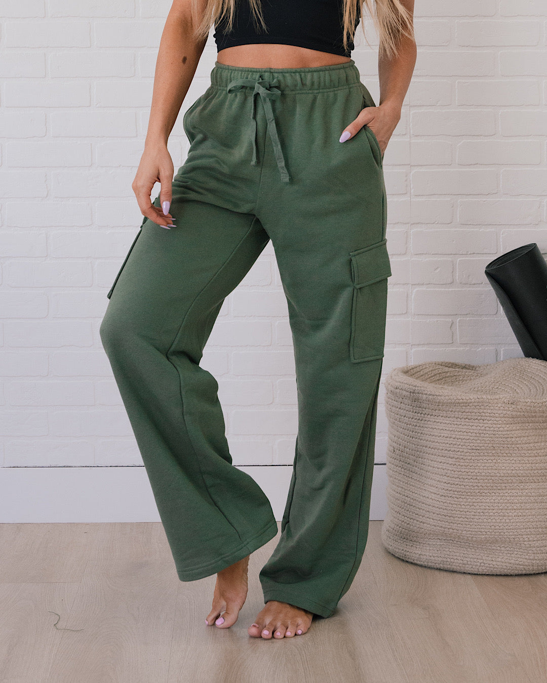 Rae Mode Cargo Lounge Pants - Light Olive  Rae Mode   