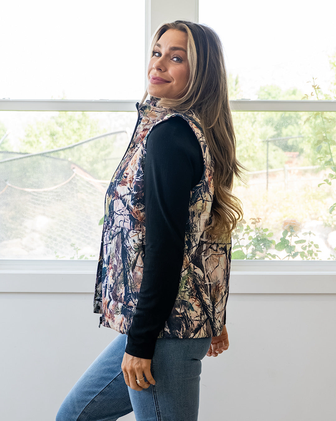 NEW! Remy Zip Up Vest - Dark Camo