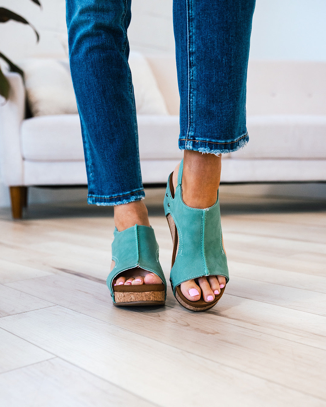 Very G Isabella Wedge Sandals - Turquoise FINAL SALE  Very G   