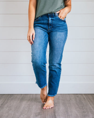 KanCan Karina Fray Hem Straight Jeans  KanCan   