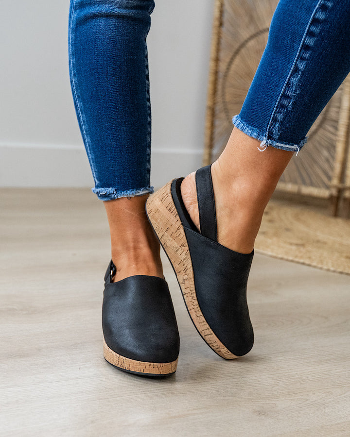 NEW! Corkys Low Temps Wedge Clogs - Black Corkys Footwear