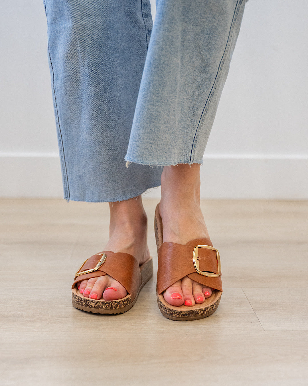 NEW! Corkys Road Trip Slip On Sandals - Cognac Corkys Footwear