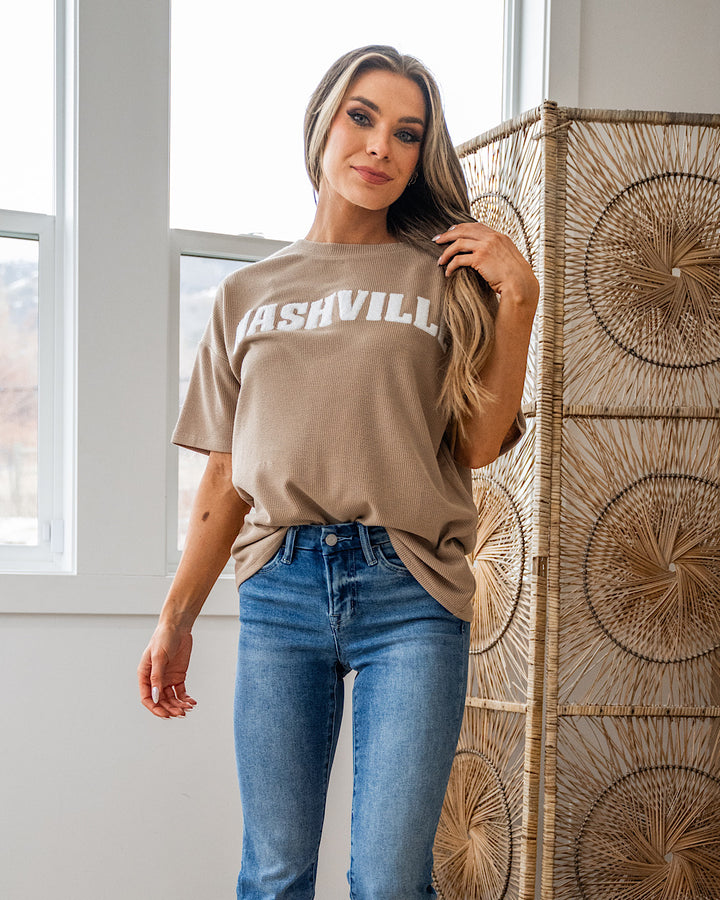 Nashville Ribbed Taupe Top Haptics
