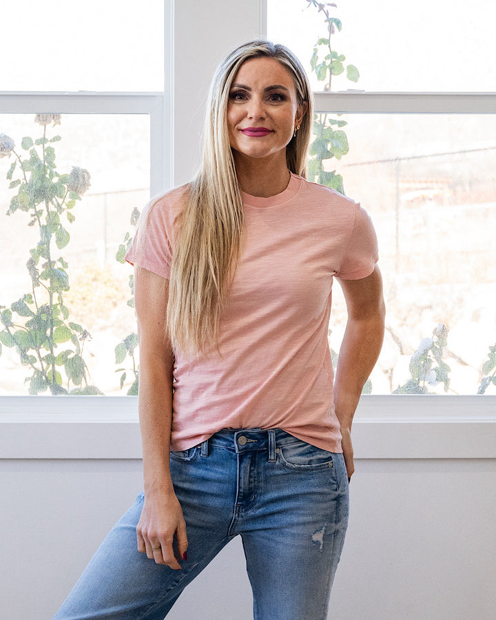 NEW! Melinda Short Sleeve Top - Peony Pink
