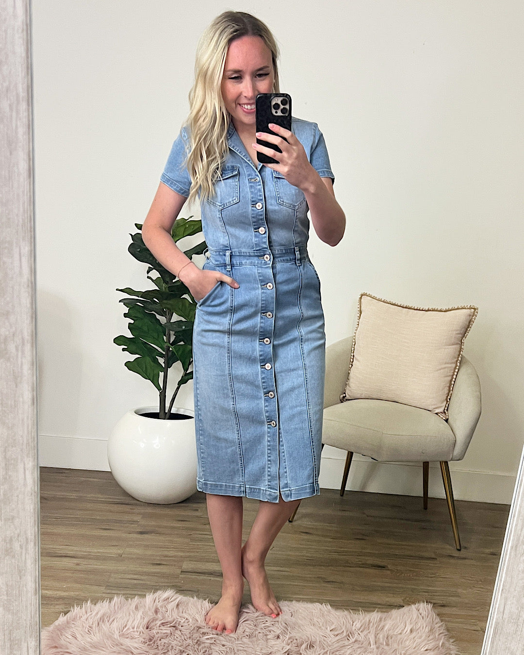 KanCan Deanna Midi Denim Dress  KanCan   