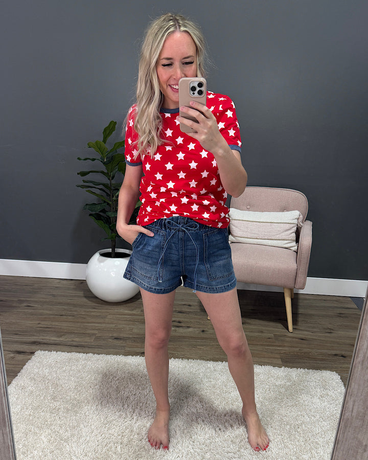 KanCan Heather Paper Bag Shorts KanCan