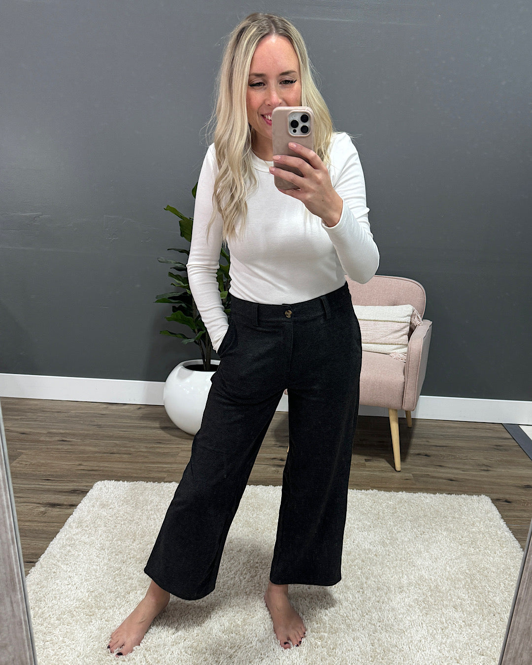 Sylvie Black Heather Dress Pants Thread & Supply