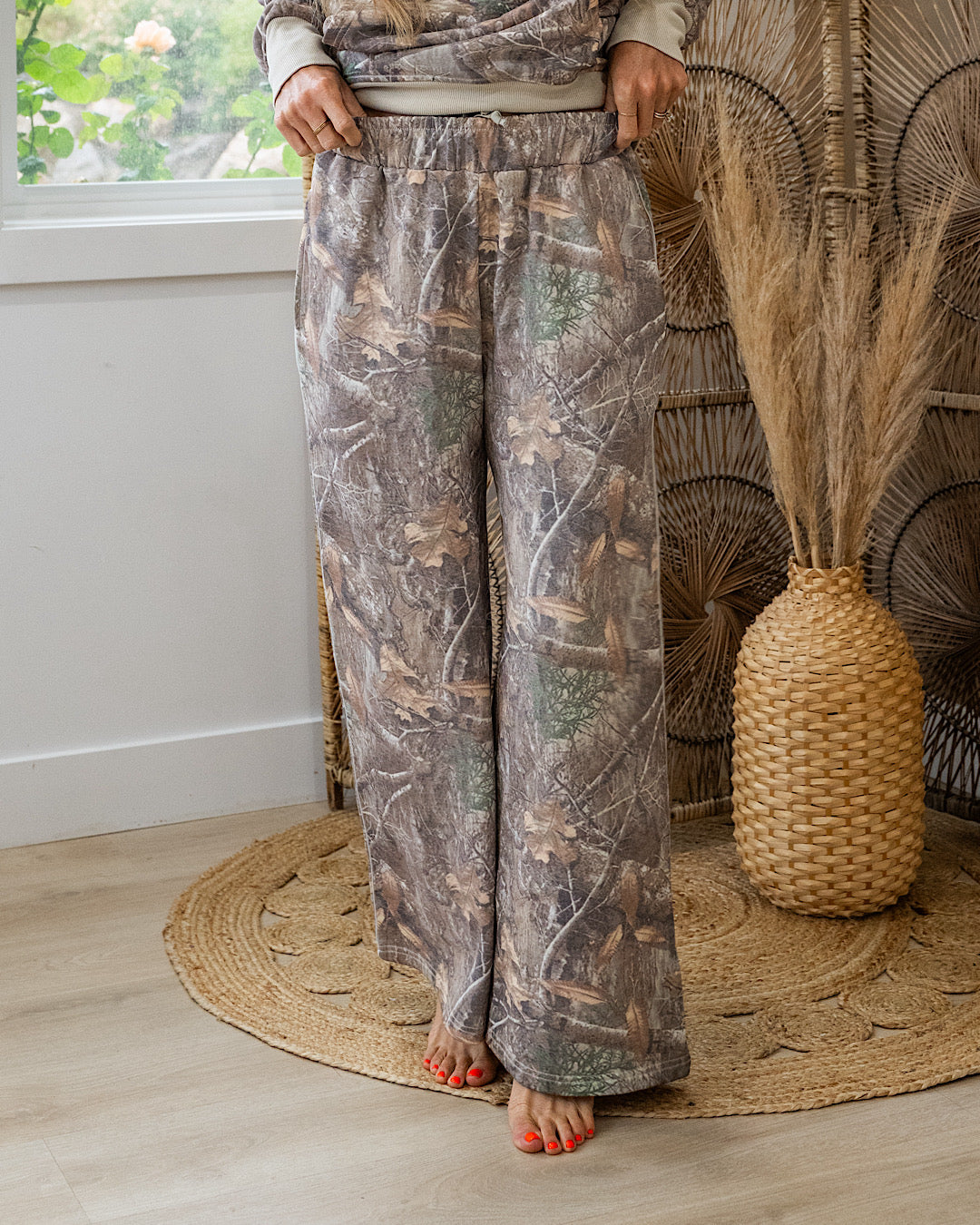 NEW! Drift Away Wide Leg Lounge Pants - Camo Blakely